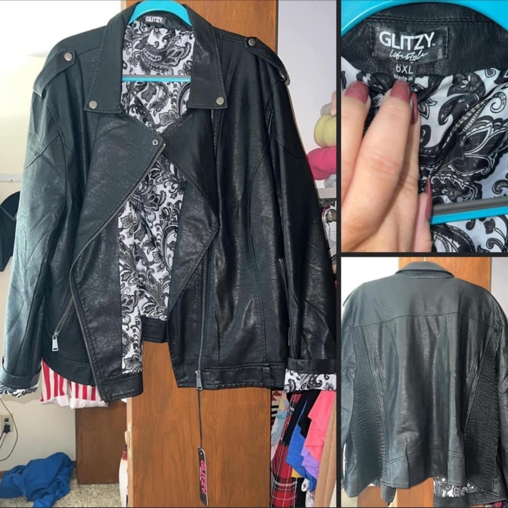 Glitzy Girl Pleather Jacket